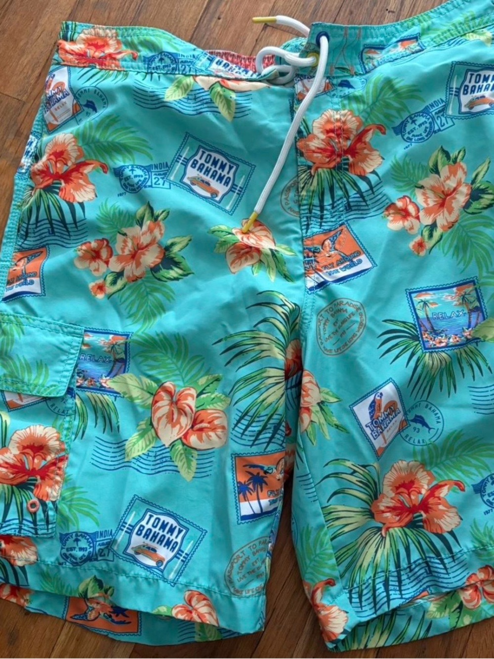 Tommy Bahama Aqua Tropical Floral Swim Shorts
